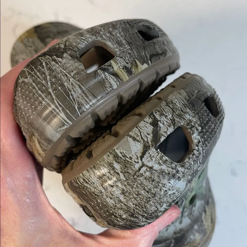 CROCS REALTREE X CLASSIC CLOG 'EDGE CAMO - WALNUT' Mens Size 10 Worn 4-5 Times